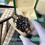 Top Graded Copy Rolex Submariner Black Dial 2-Tone Gold Watch